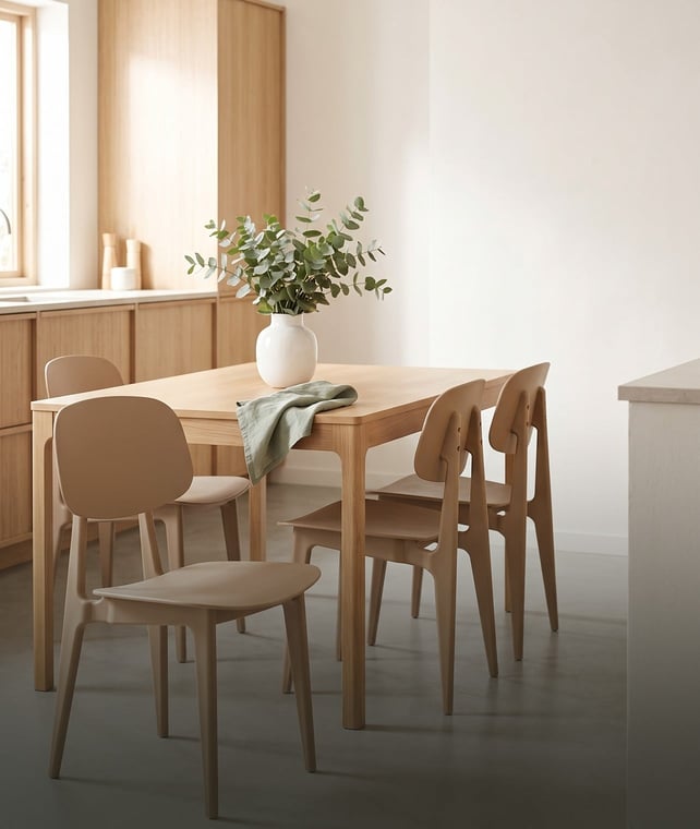 Img: Mesa e cadeiras em sala de jantar